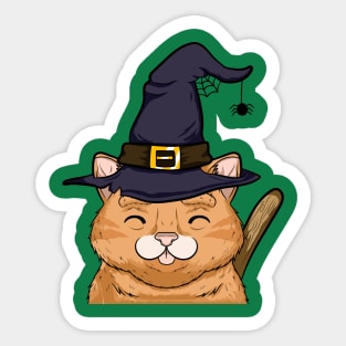 kitty cute halloween witches Sticker